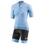 2023 Abbigliamento Ciclismo Donne Liv Chiaro Blu Manica Corta e Salopette